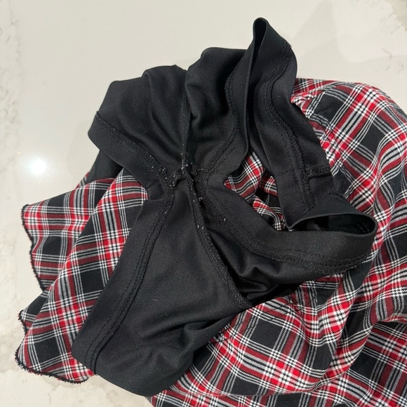 Vintage y2k Joey B Plaid Mini Skort Skirt Juniors Size Large Red/Black Twee Punk - Picture 8 of 8